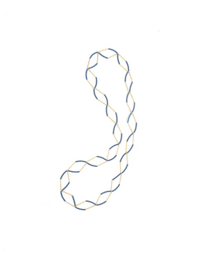 Due a due necklace gold