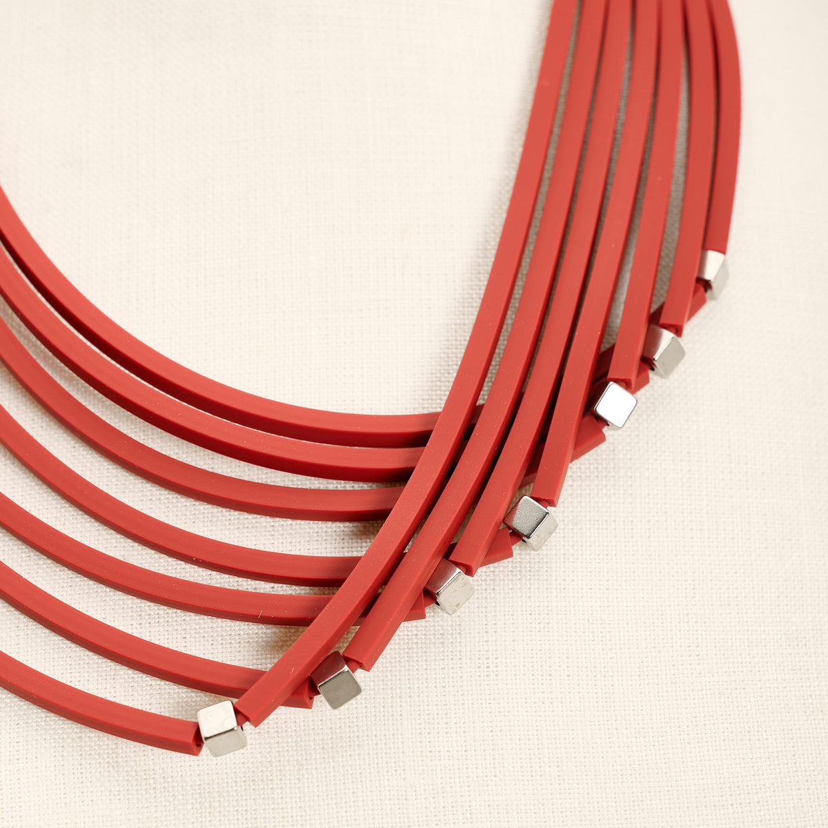 Afrika+ Necklace, pastel red