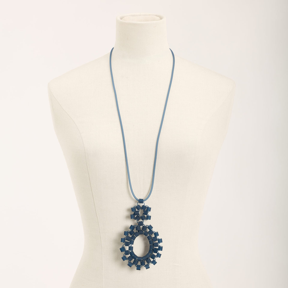 Block 2 Necklace, blue
