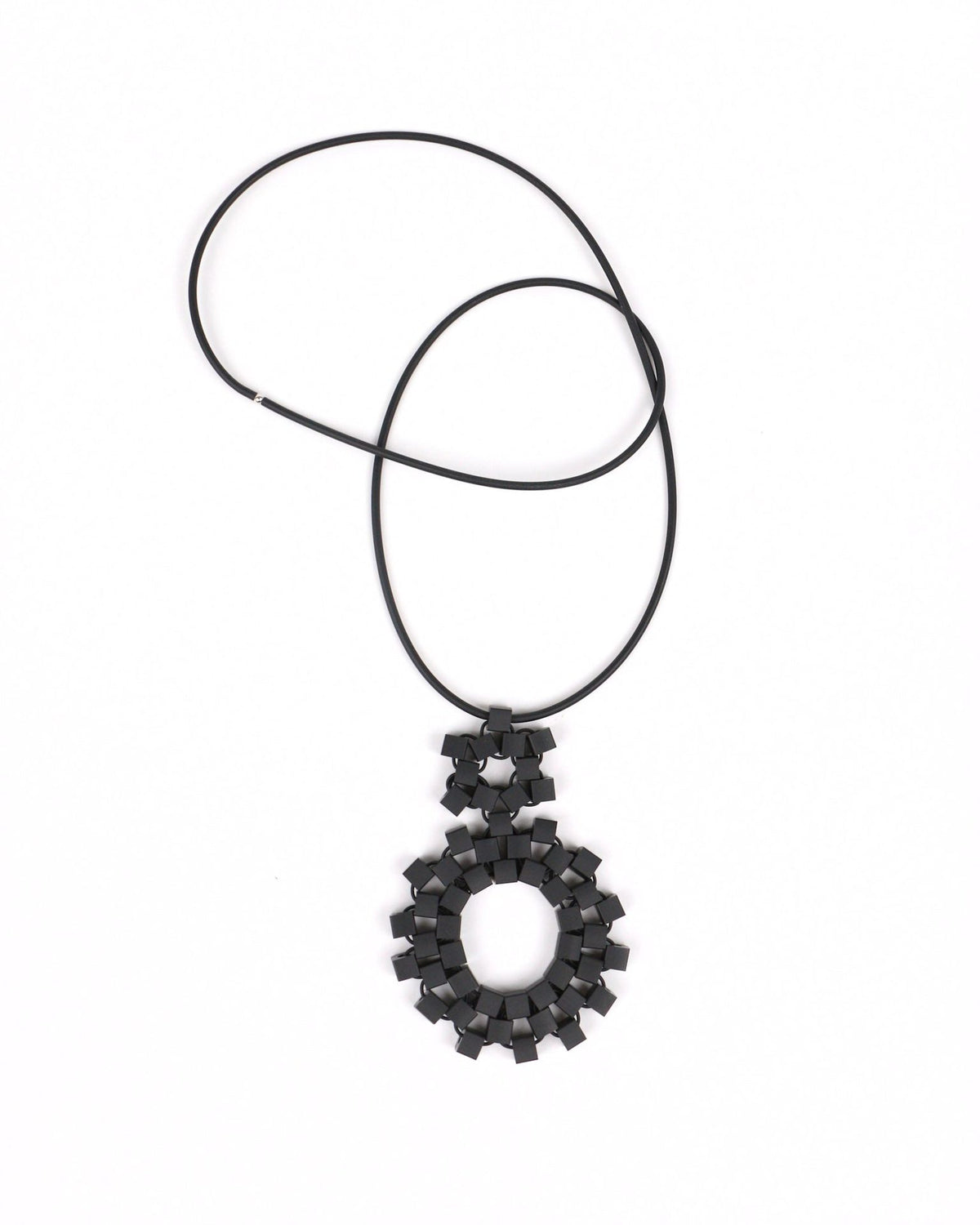 Woman wearing Block 2 Necklace