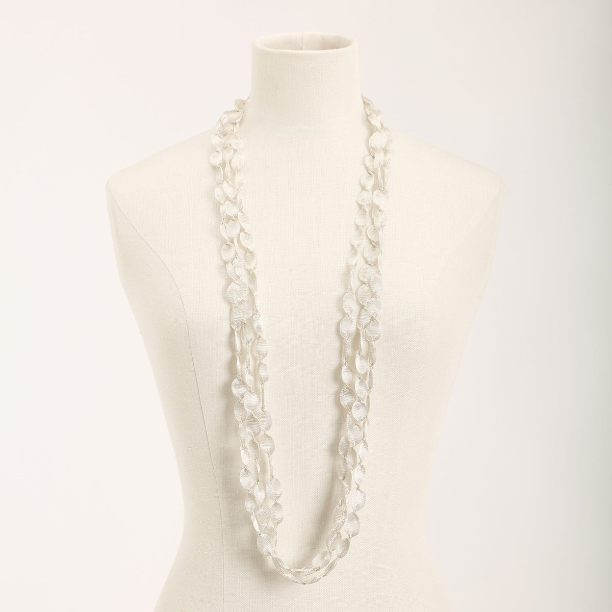 Caurì Long Necklace, white