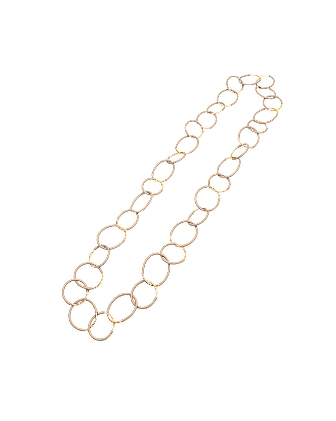 Woman wearing Eclissi Long Gold Necklace