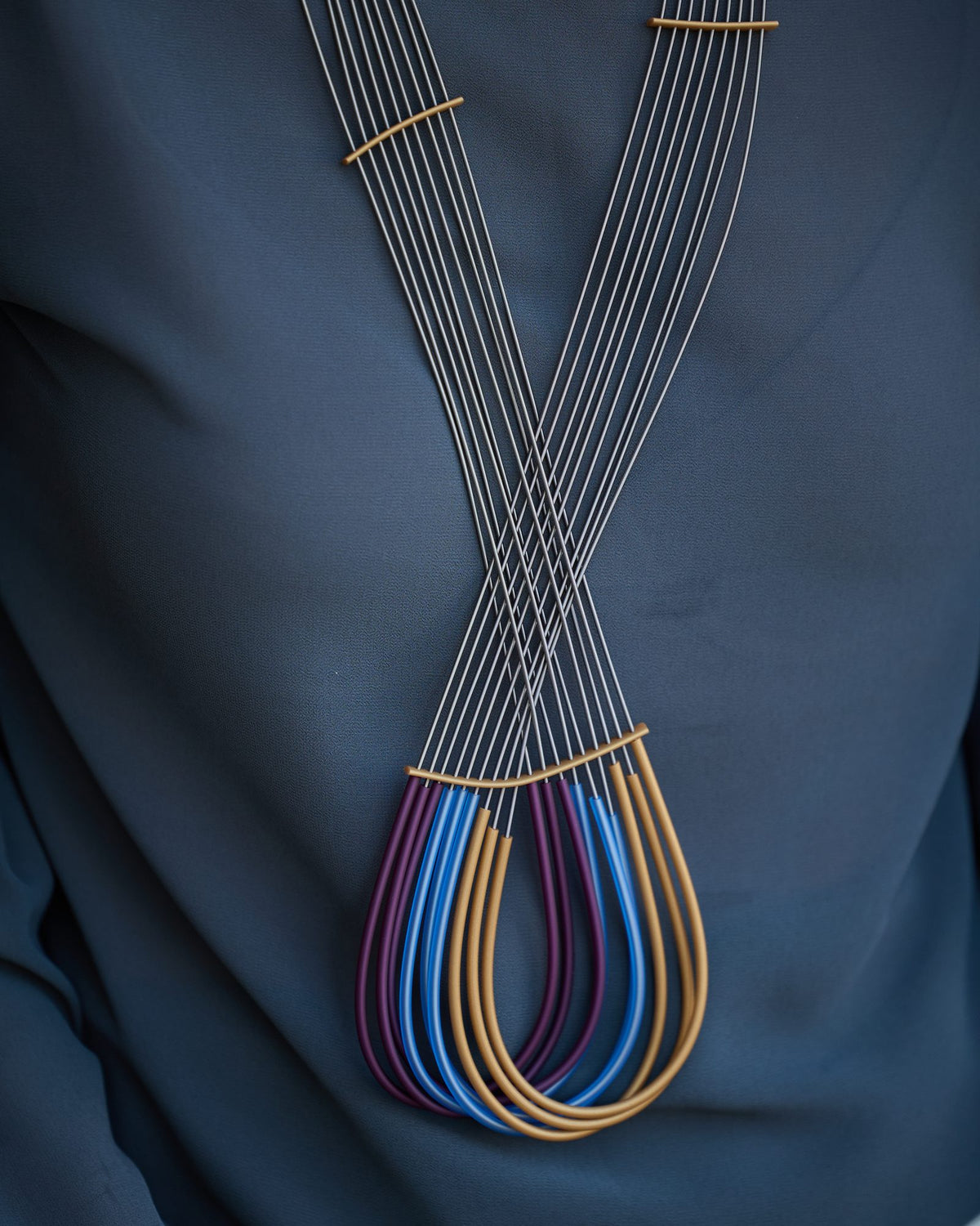 Woman wearing Eco Long Necklace