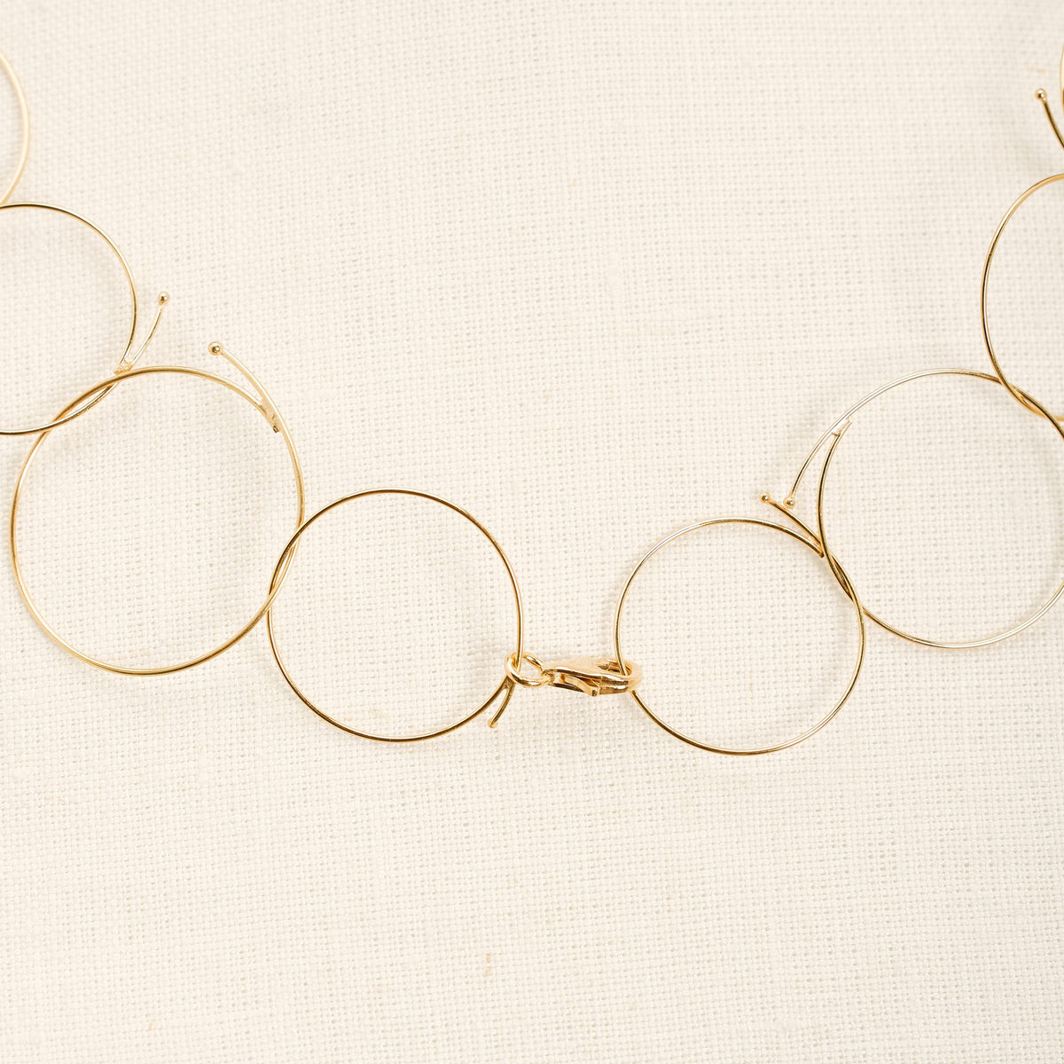 Junction Gold necklace in 925 sterling silver, on a light background
