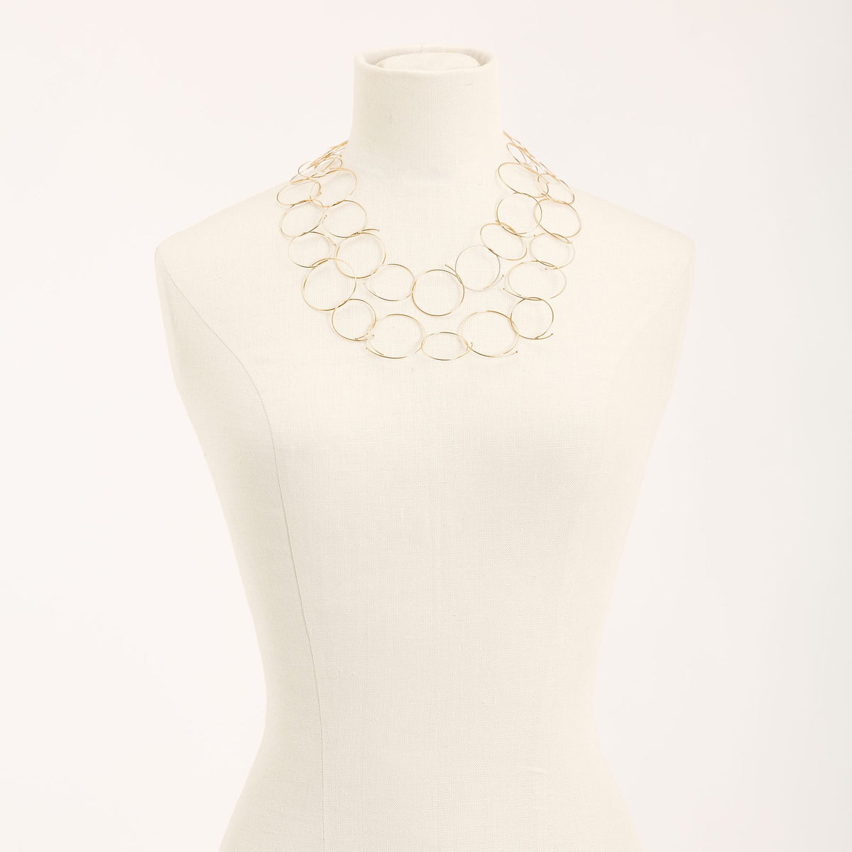 Junction Gold necklace in 925 sterling silver, on a light background