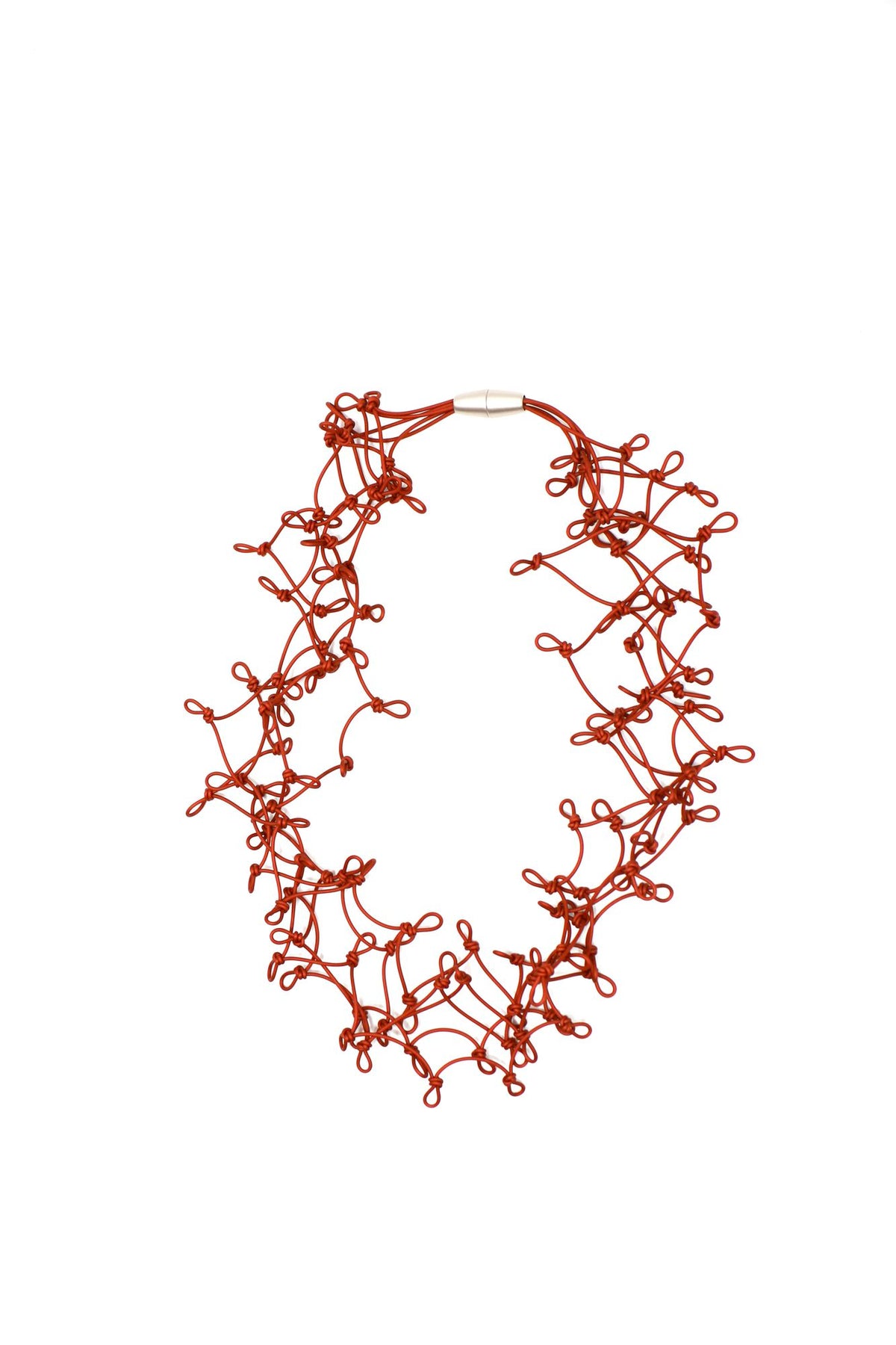 Woman wearing Knots Long Necklace