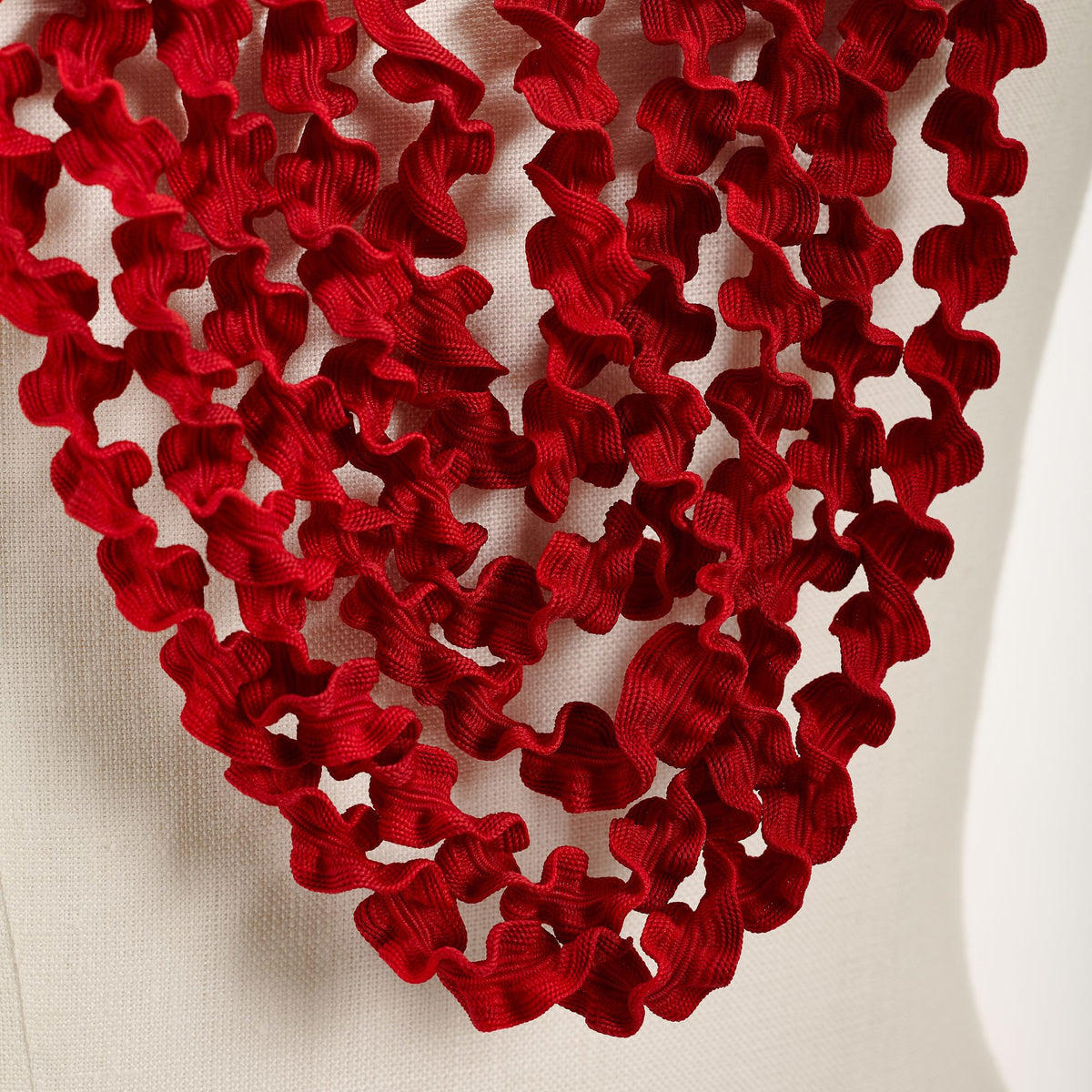 Collana Laccio lunga, rosso