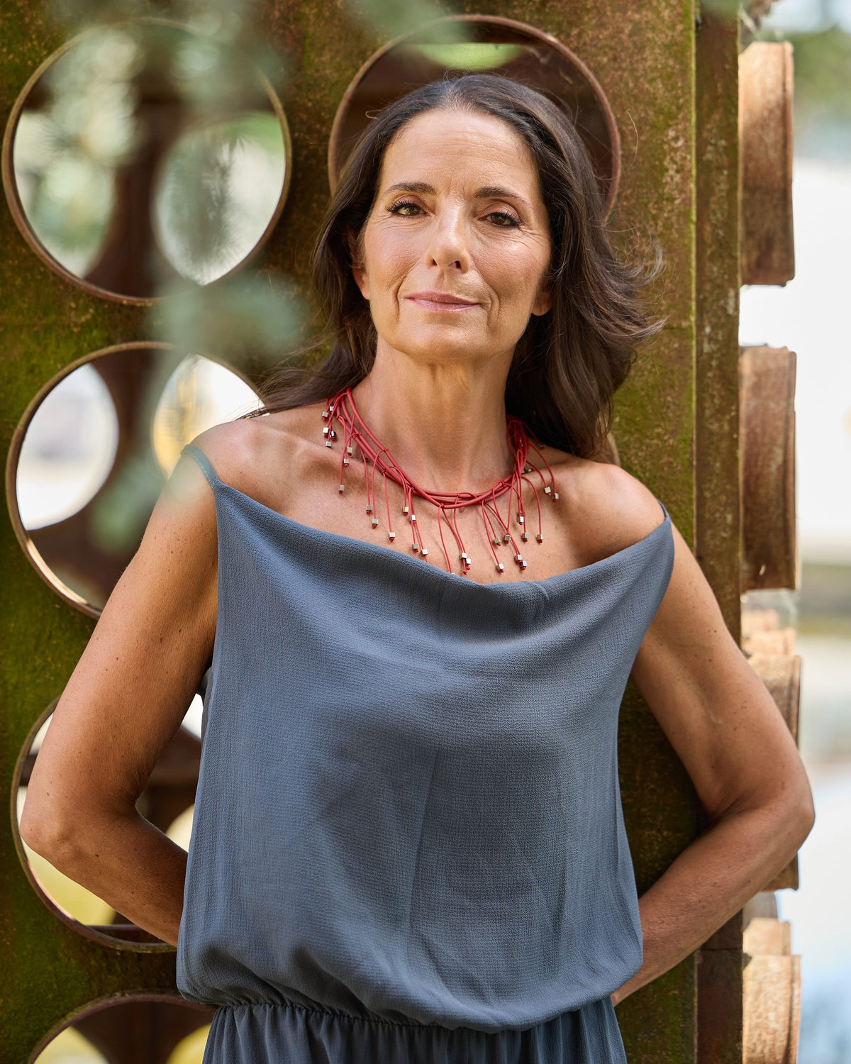 Woman wearing Luce Short Necklace