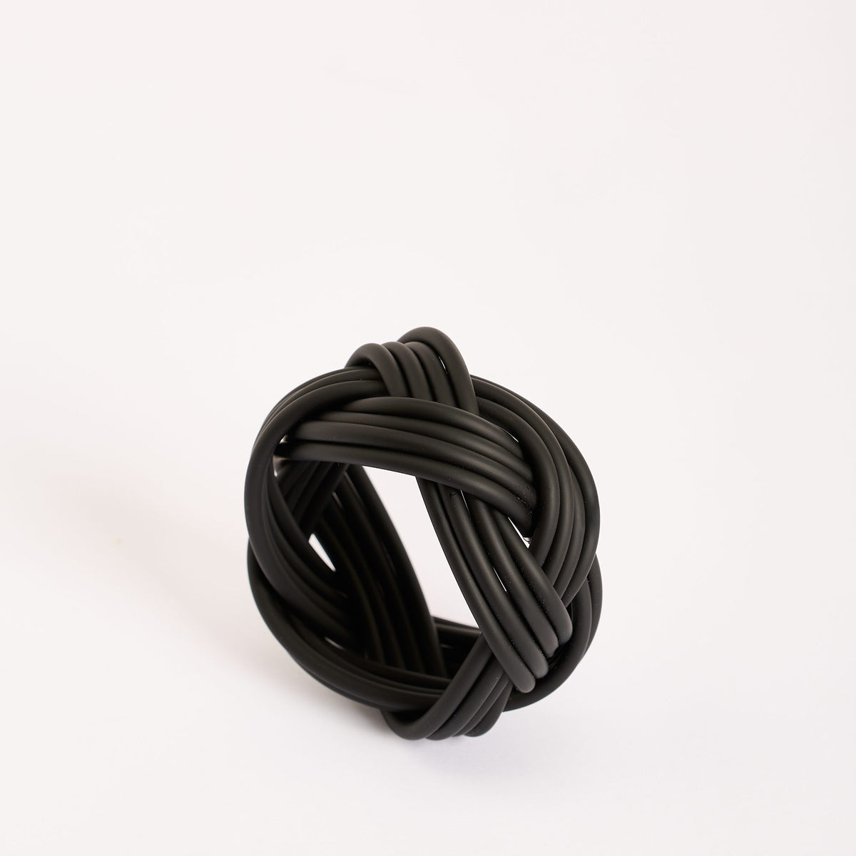 Bracciale Nodo Marino Rubber, nero