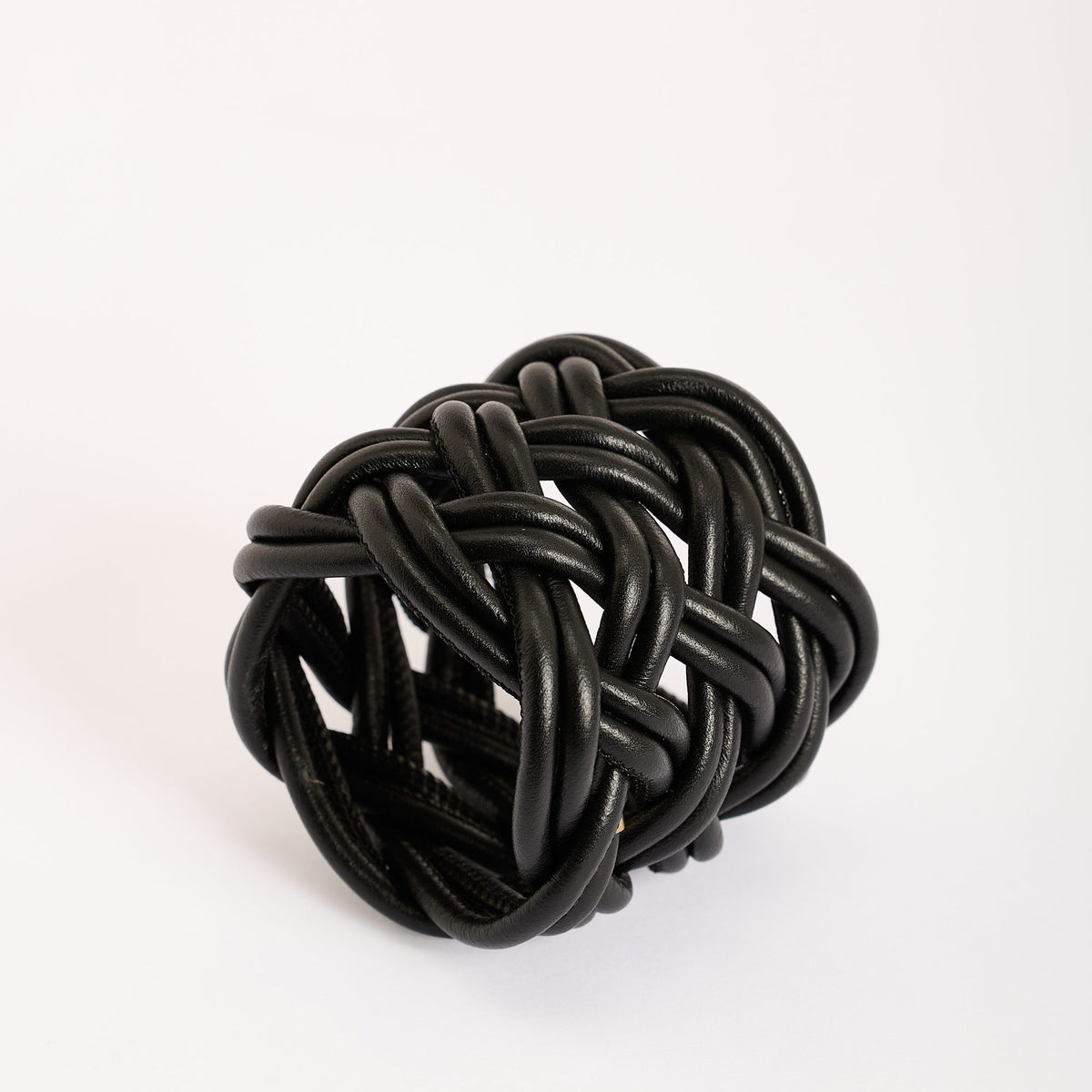 Bracciale Turbante Pelle, nero