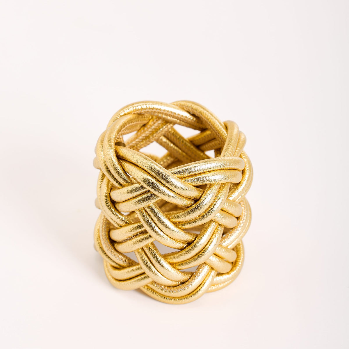 Bracciale Turbante Pelle, oro dorato
