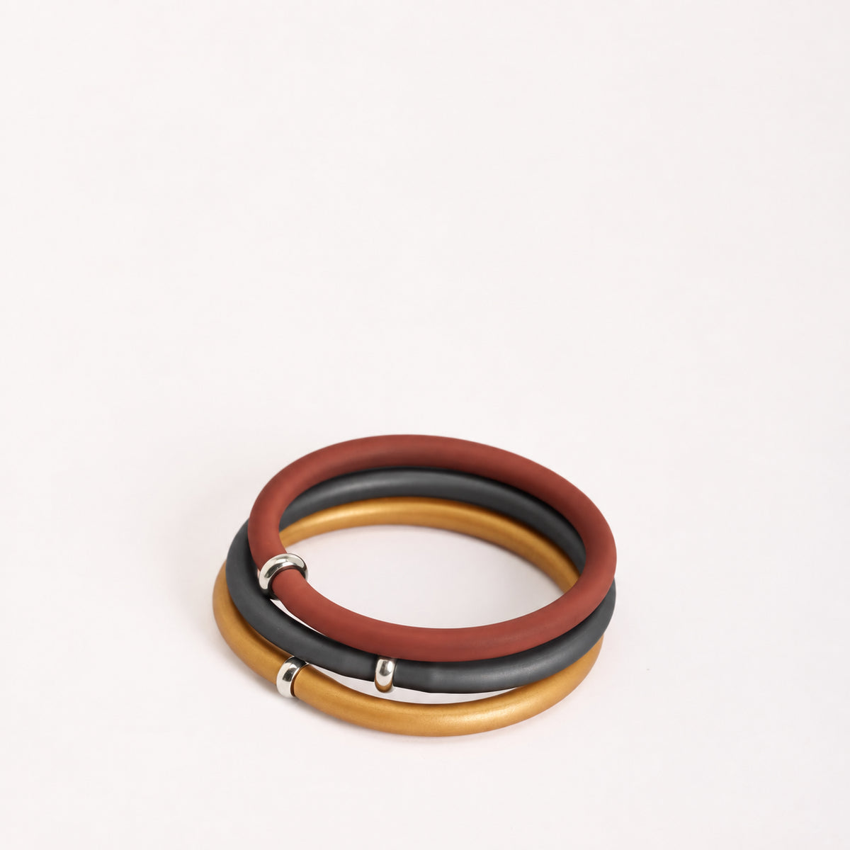 Bracciale Zoe Rubber, rame, oro e titanio