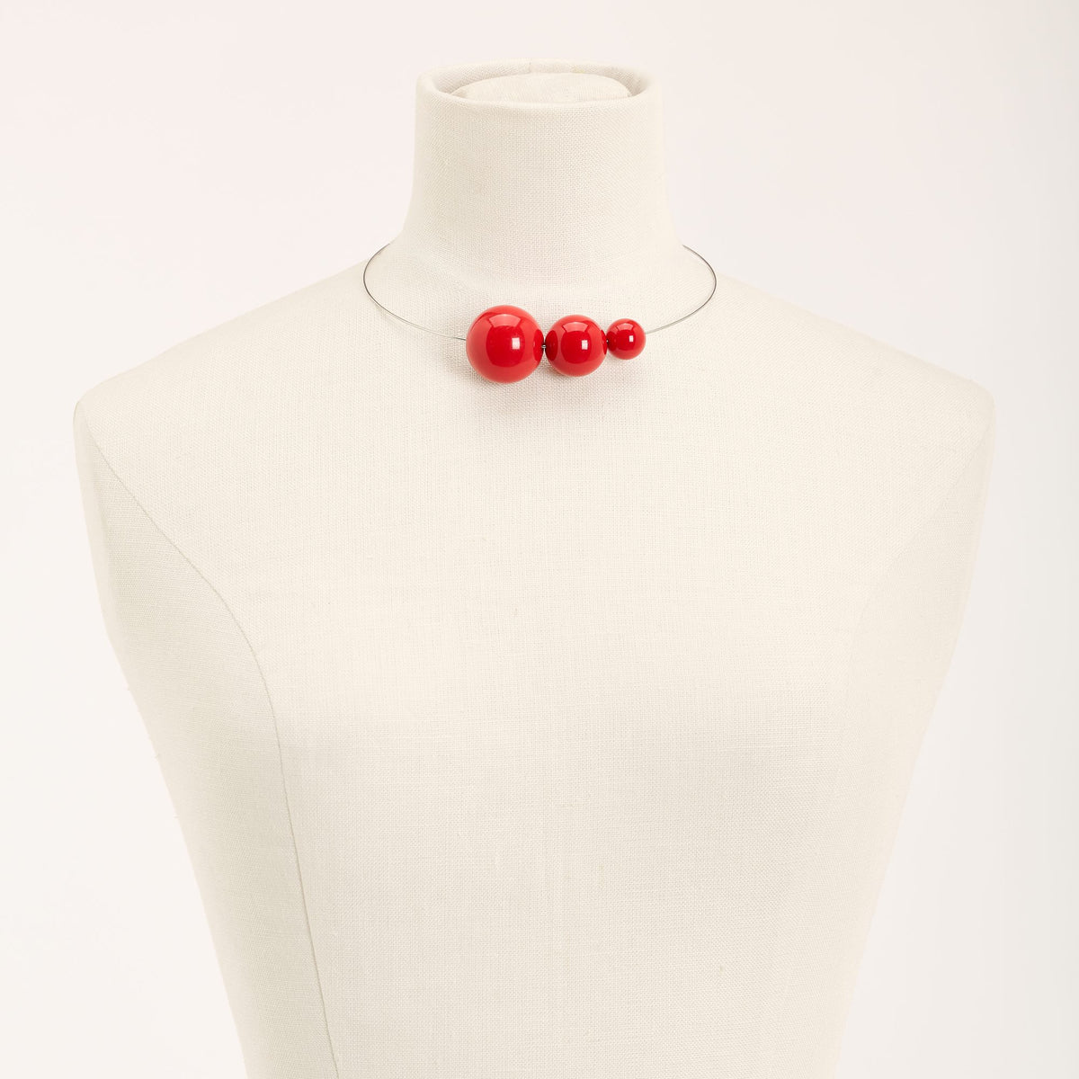 Uno due tre Necklace, red