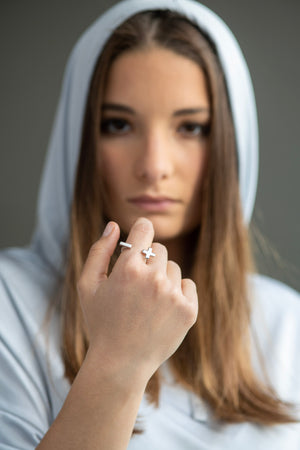 MORE & LESS anello argento 925
