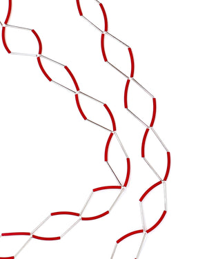 Due a Due necklace rhodium