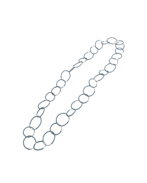 Eclissi necklace rhodium long