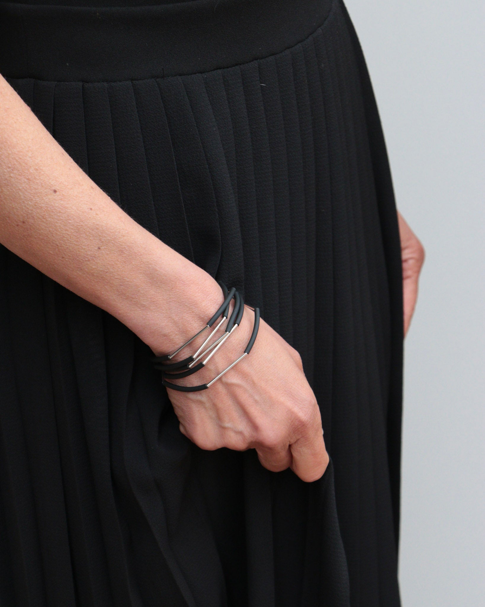 Nerò bracciale rodio