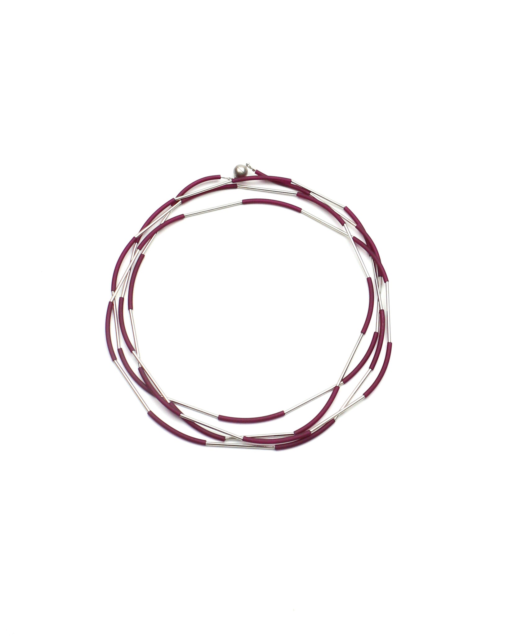 Nerò collana rodio