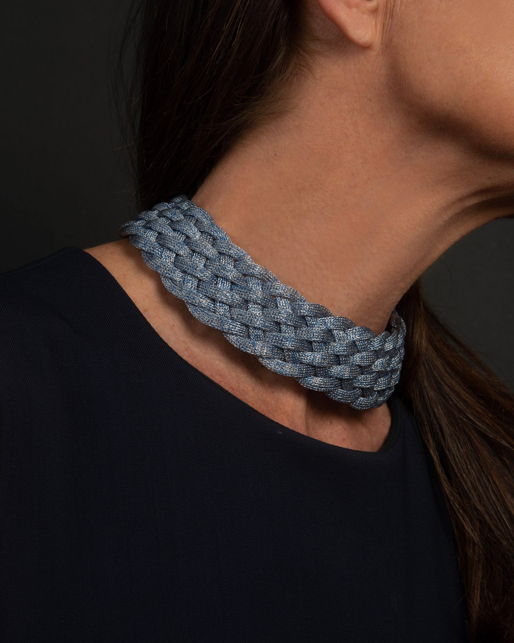 QUEEN METALLO - CHOKER - AZZURRO