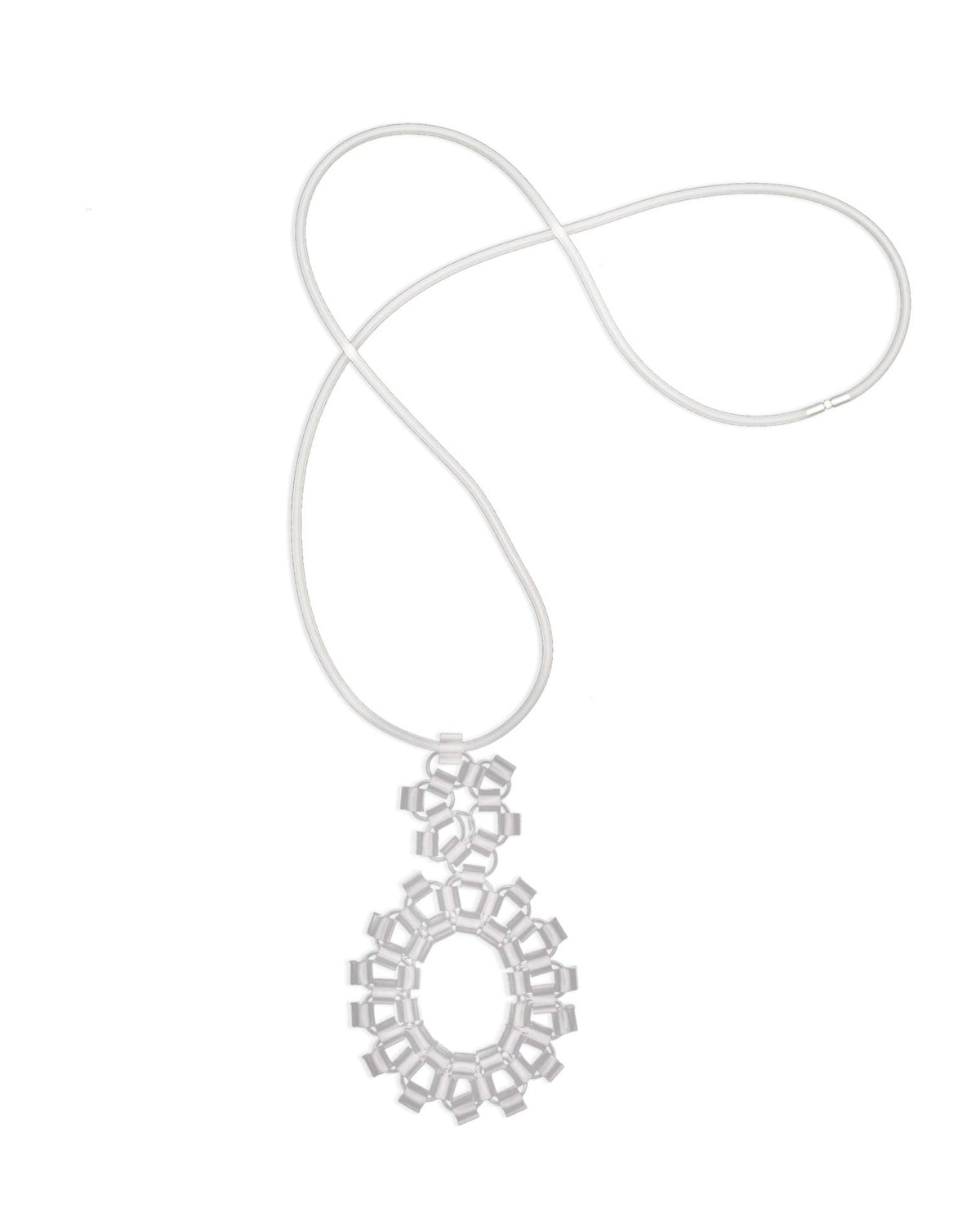 Woman wearing Block 2 Necklace