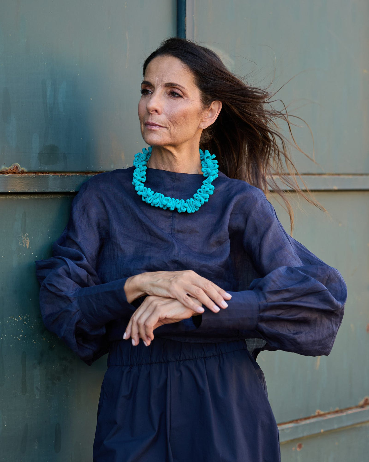 Woman wearing Capri Necklace