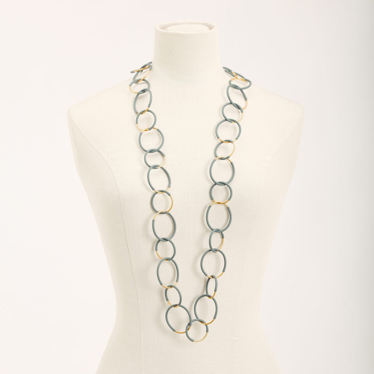 Eclissi Long Gold Necklace, pastel smoke