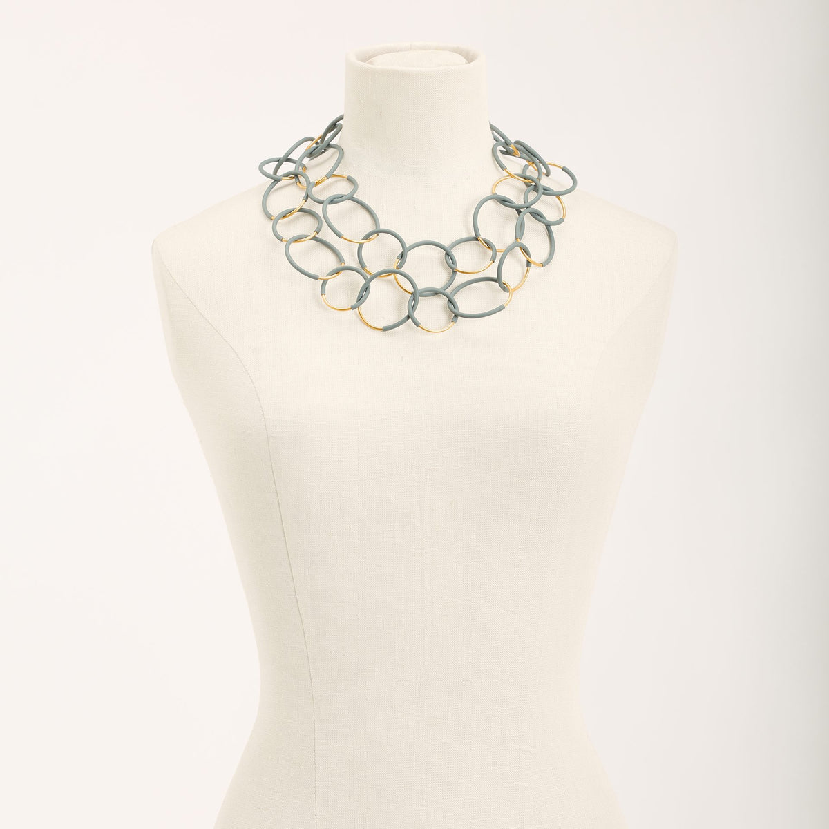 Eclissi Long Gold Necklace, pastel smoke