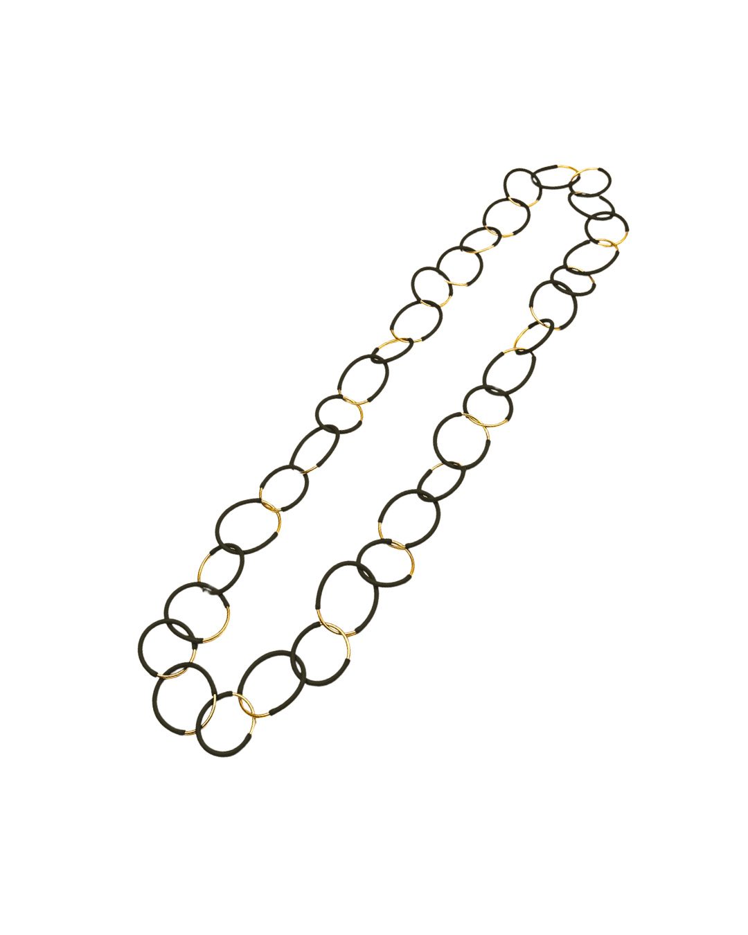 Woman wearing Eclissi Long Gold Necklace