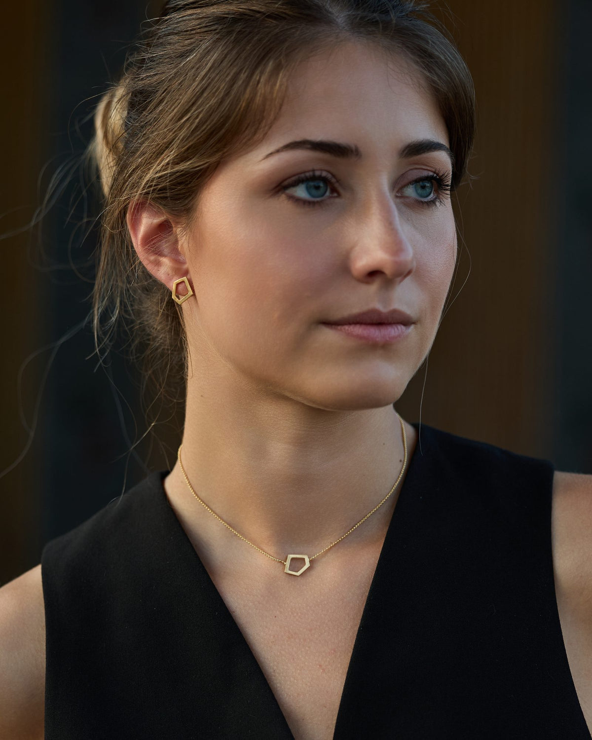 Collana I'mperfect Oro in argento 925, indossata