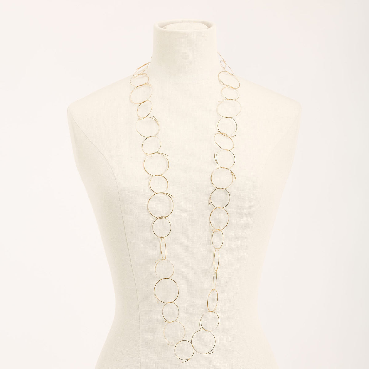 Junction Gold necklace in 925 sterling silver, on a light background