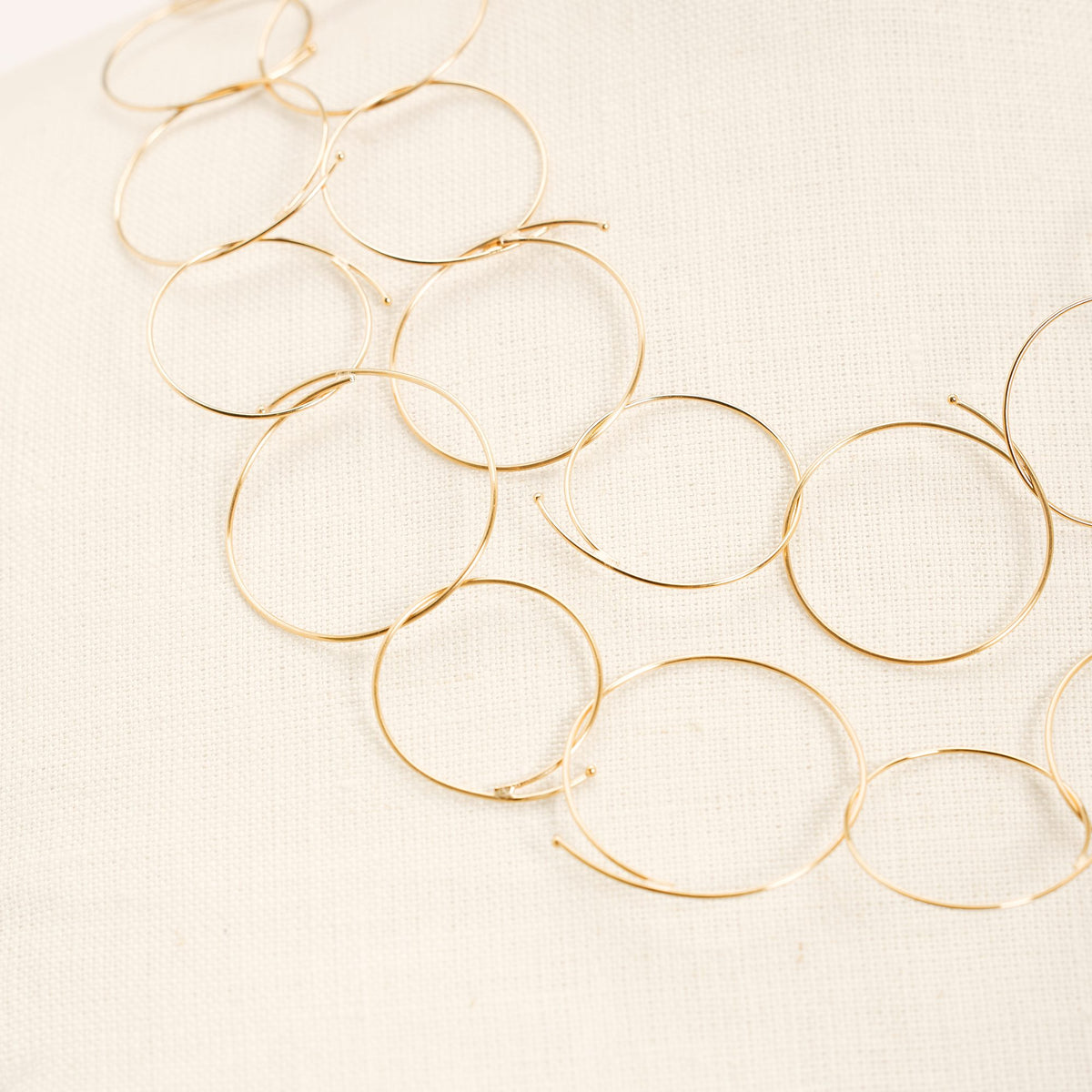 Junction Gold necklace in 925 sterling silver, on a light background