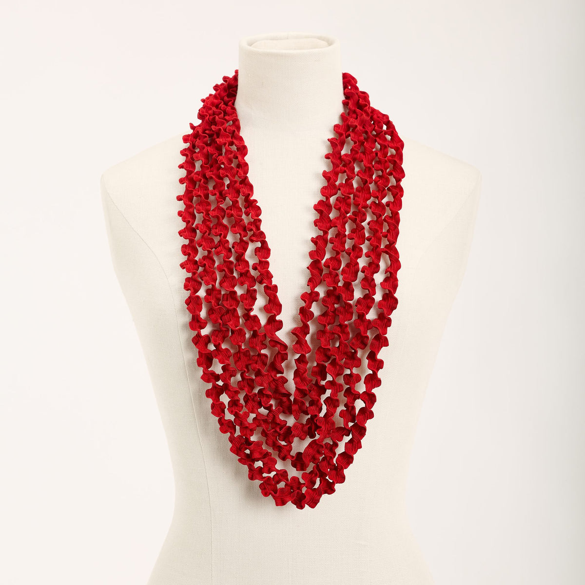 Collana Laccio lunga, rosso