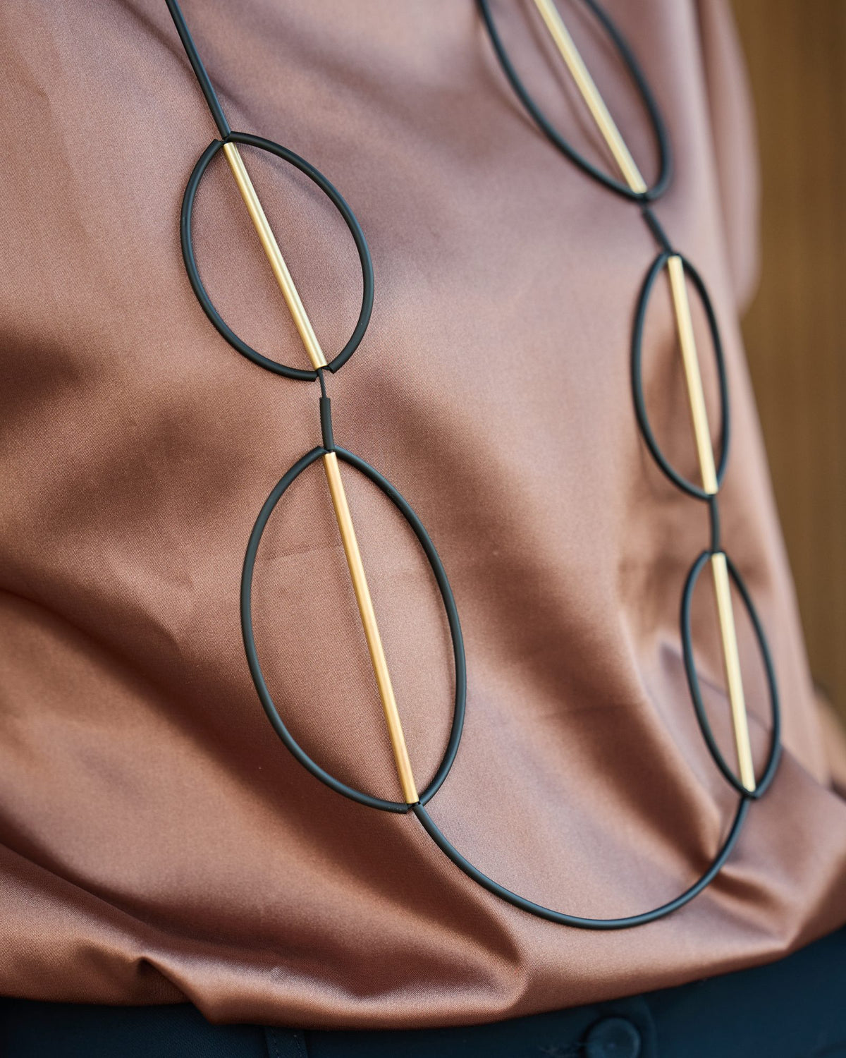 Woman wearing Line Necklace