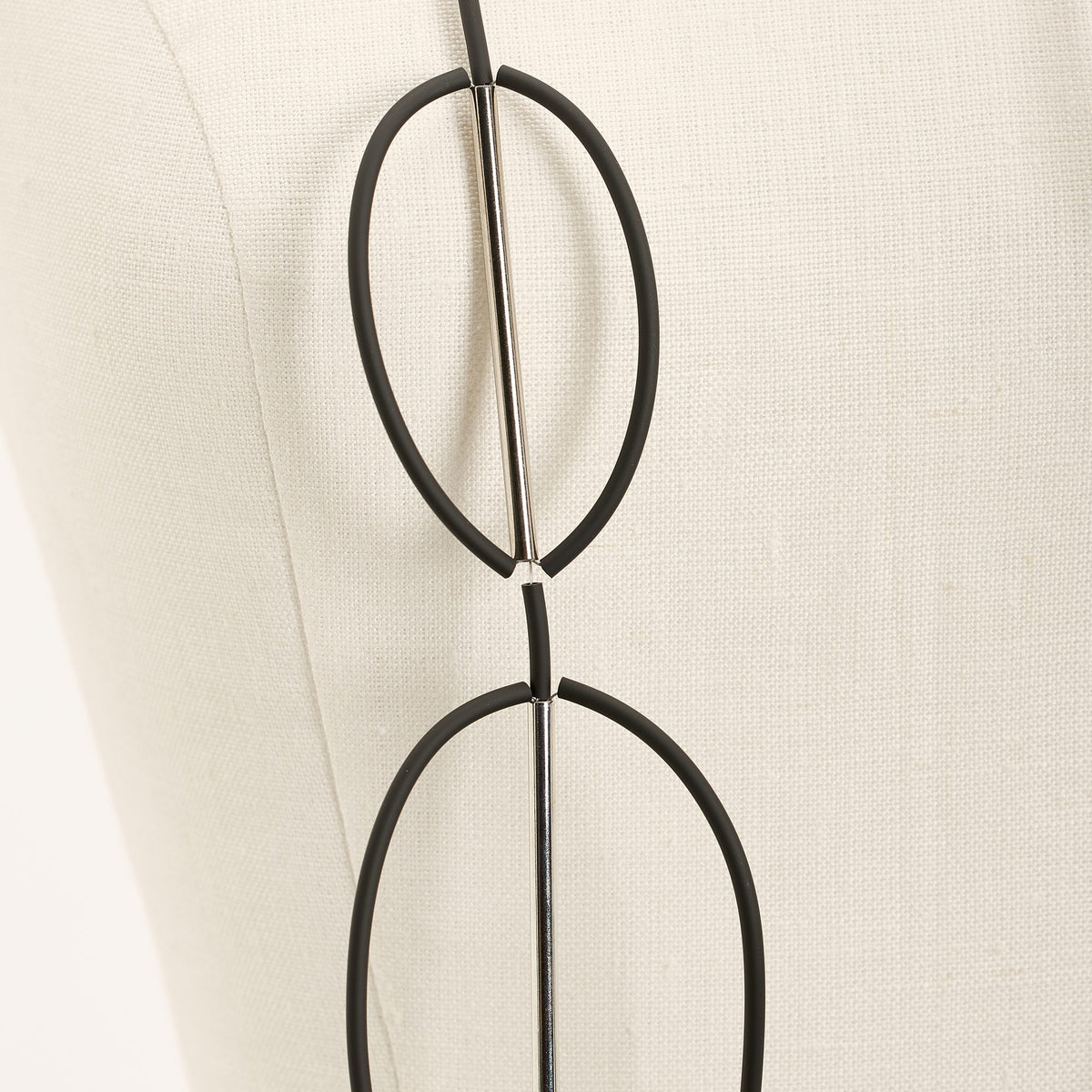 Line Necklace, rhodium