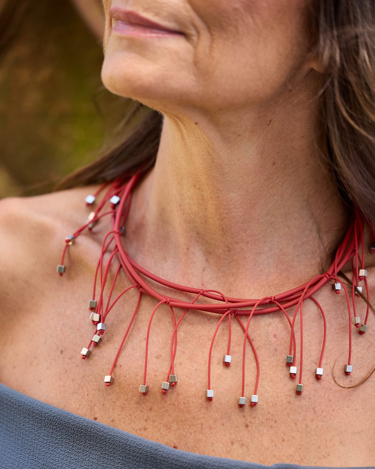 Woman wearing Luce Short Necklace