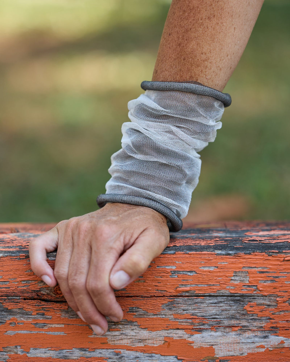 Woman wearing Maya Bracelet