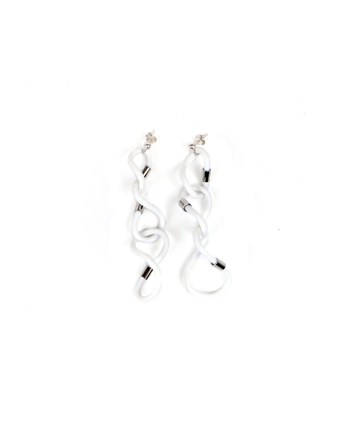 Woman wearing Memory Color Earrings