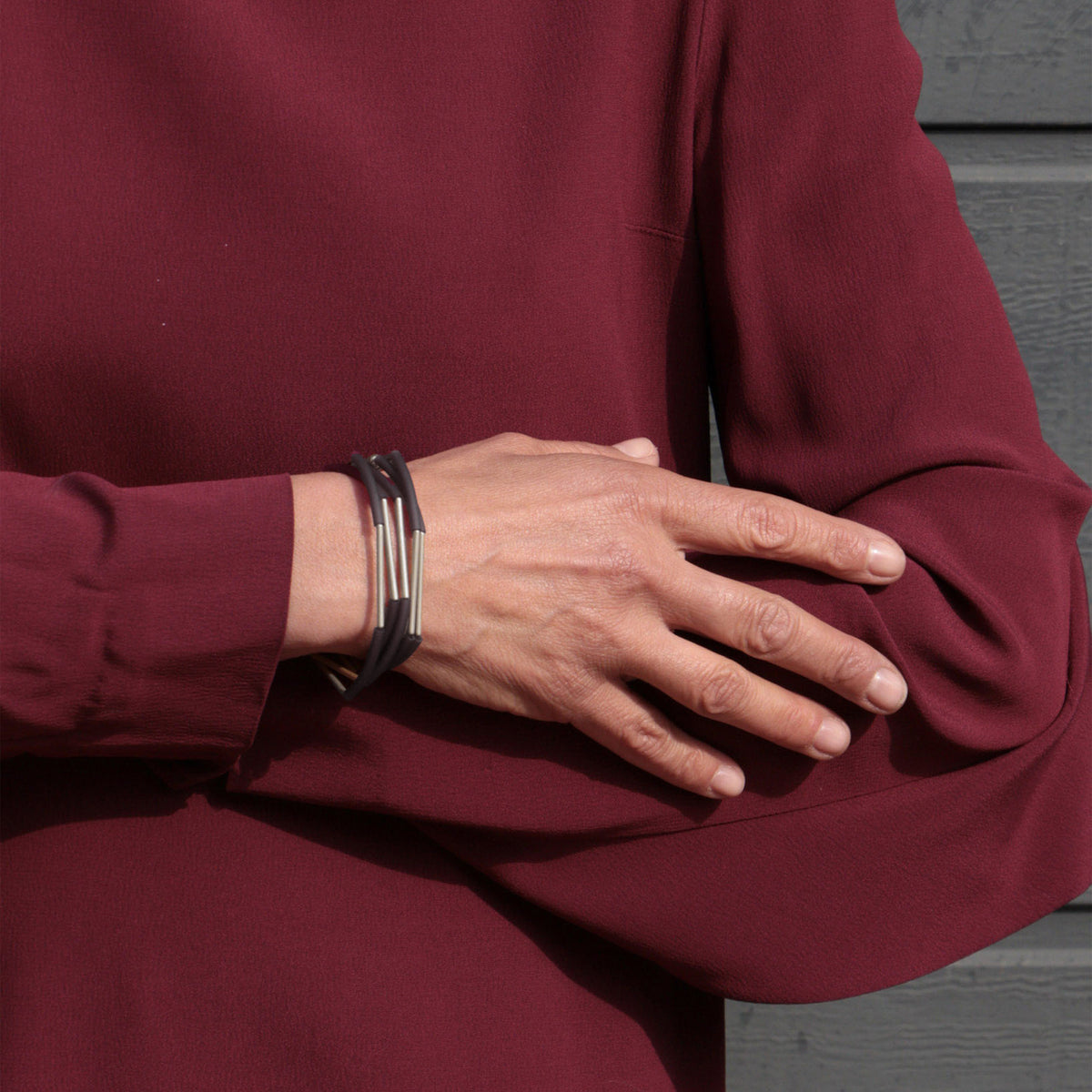 Nerò Rhodium Bracelet, black