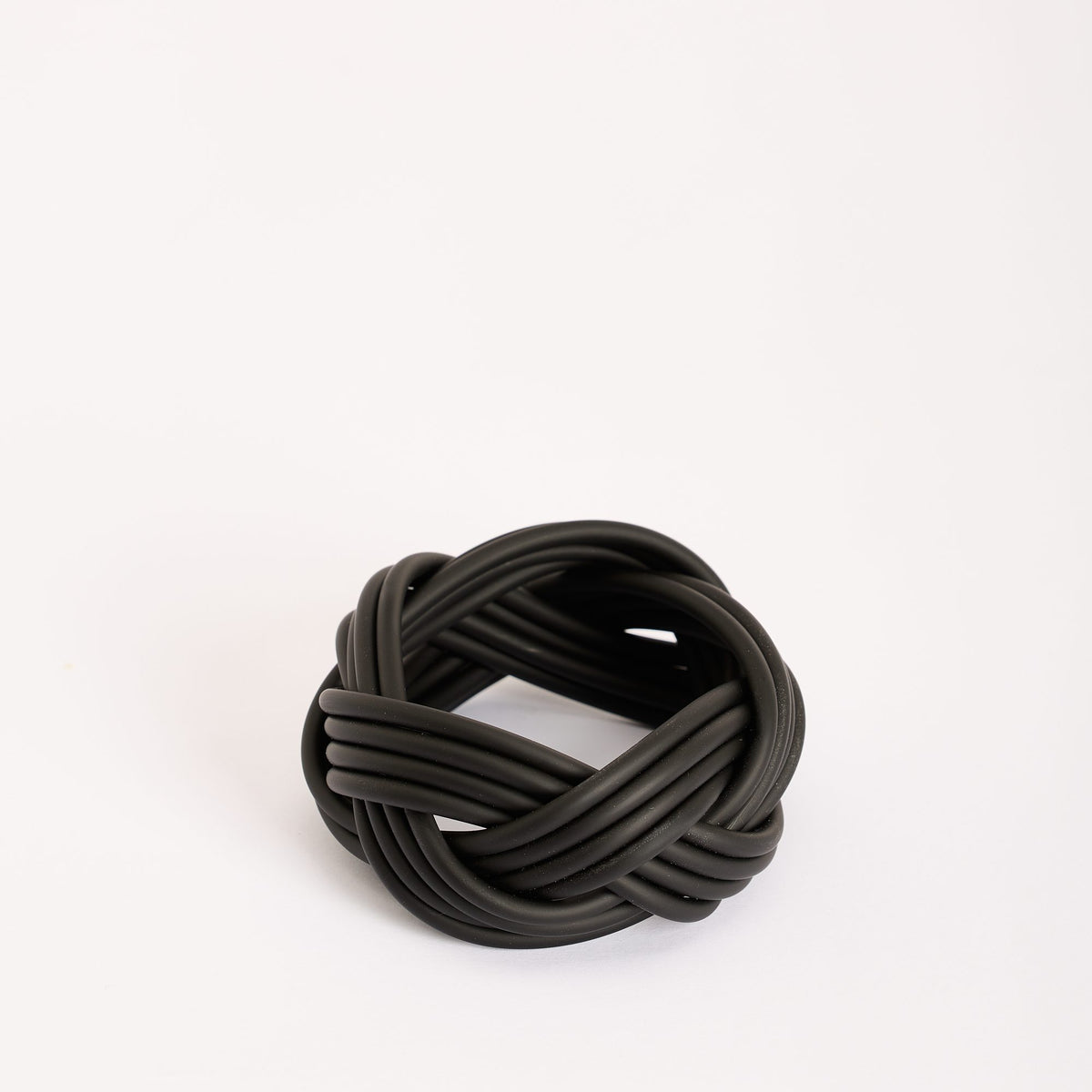 Bracciale Nodo Marino Rubber, nero