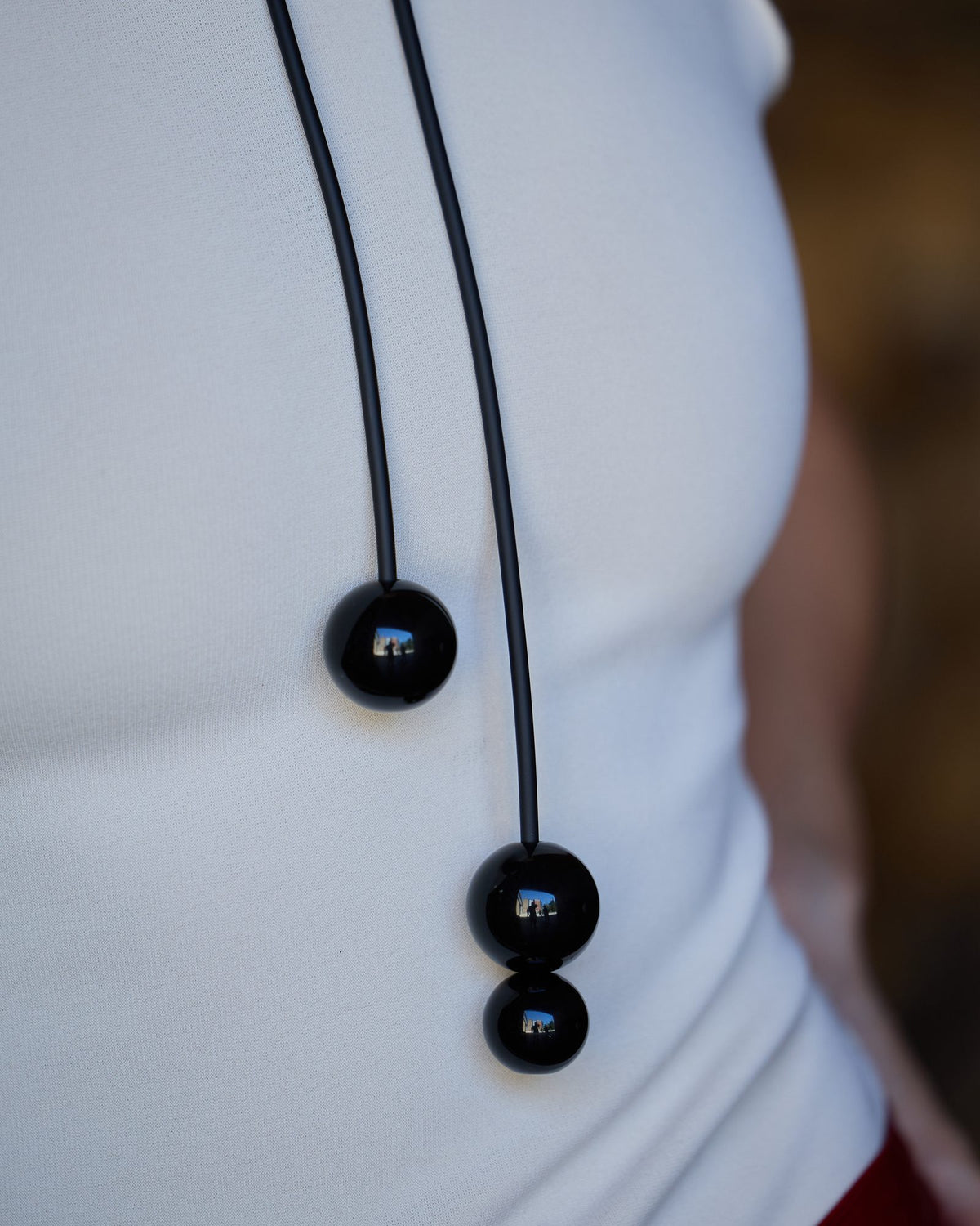 Woman wearing Play Long Necklace