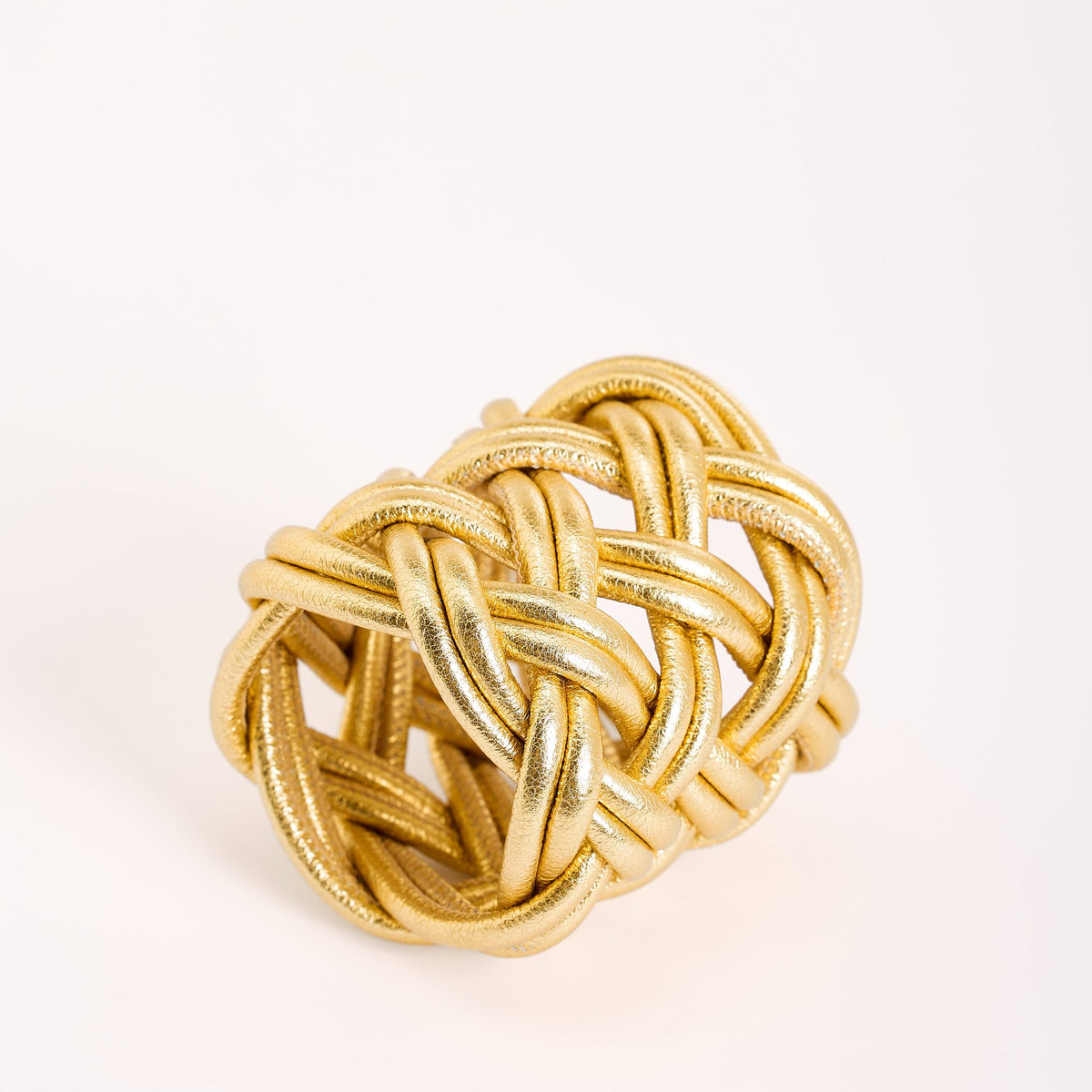 Bracciale Turbante Pelle, oro dorato