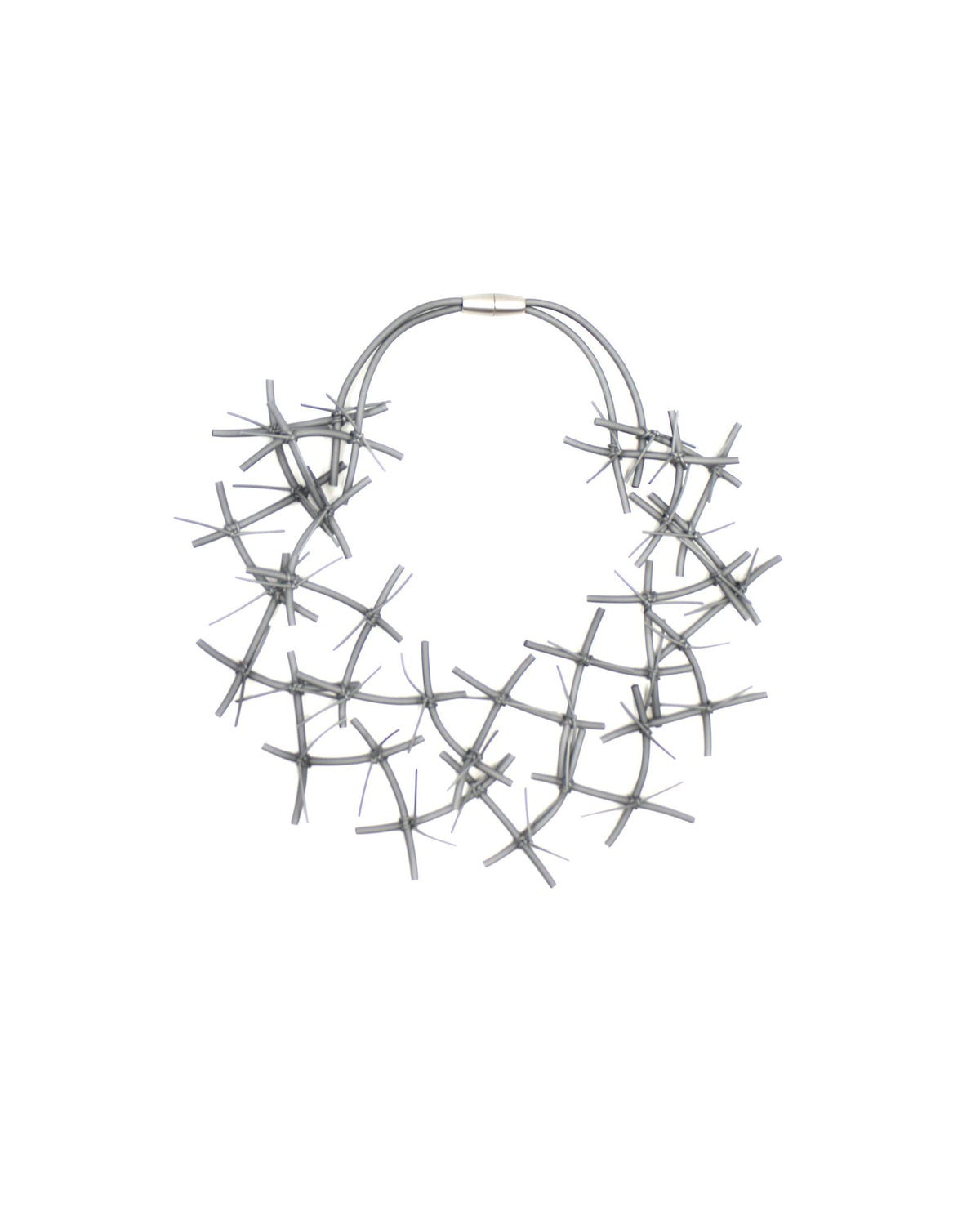 Woman wearing X Necklace